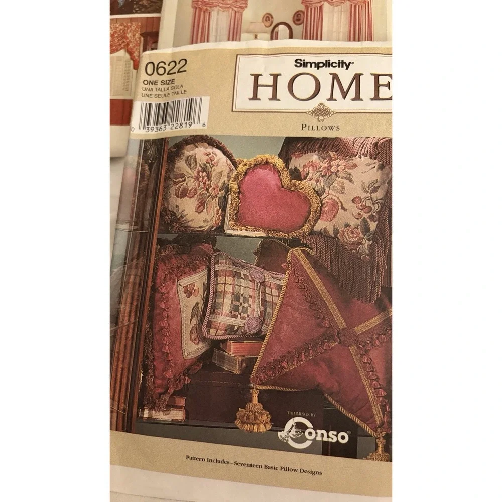 LOT of 5 Vintage Simplicity Sewing Patterns 80s & 90's Home Decorating & Crafts